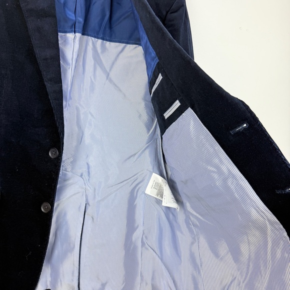 Banana Republic Blue Corduroy Blazer Men’s 38 Short Tailored Fit Sport Coat - Picture 7 of 7